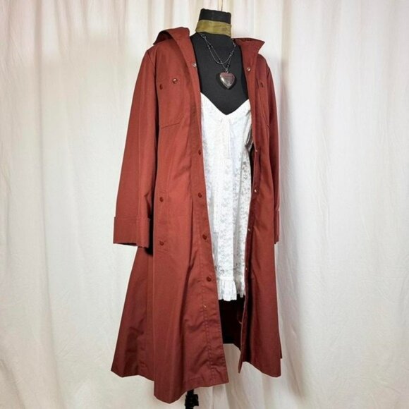 La Nouvelle Renaissance Jackets & Blazers - Vintage Nouvelle Rust Hooded Winter Coat – Women's M